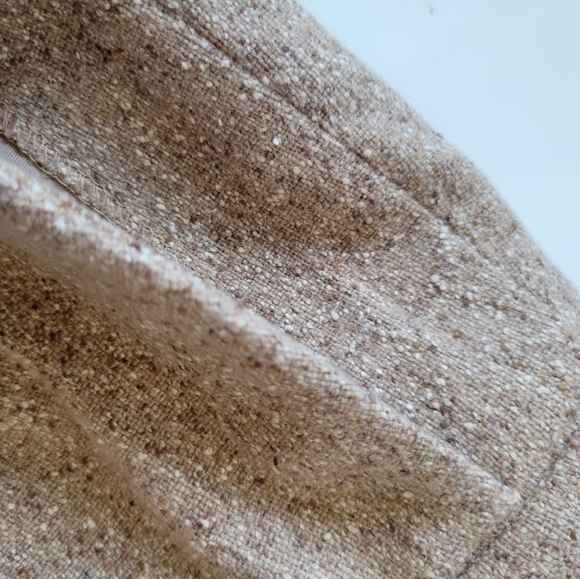 Valerie by Valerie Stevens Silk Wool Blend Speckled Trouser Oatmeal Size 8P - Picture 9 of 11